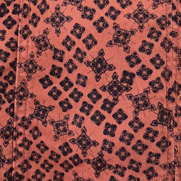 FREE PEOPLE Modern Femme Printed Mini Skirt Rust size 8 - Picture 4 of 7